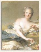 Jean Marc Nattier Anne Henriette of France represented as Flora oil painting